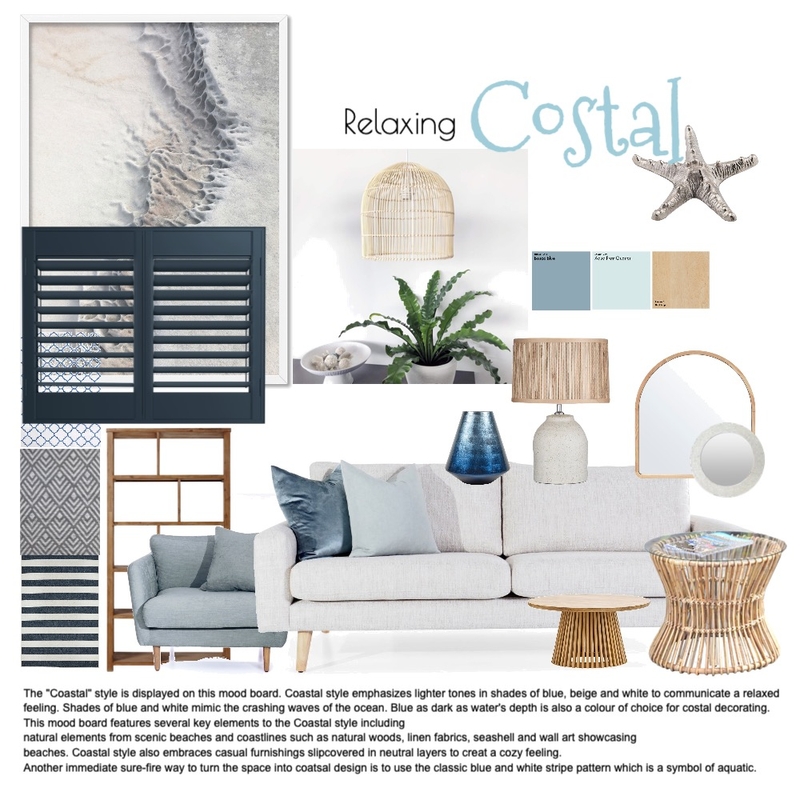 Costal Mood Board Mood Board by Flora Liu on Style Sourcebook