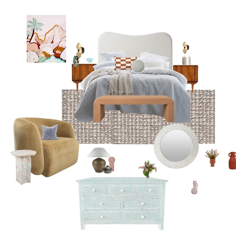 Cool Tones Bedroom Mood Board by Studio Hart Creative on Style Sourcebook