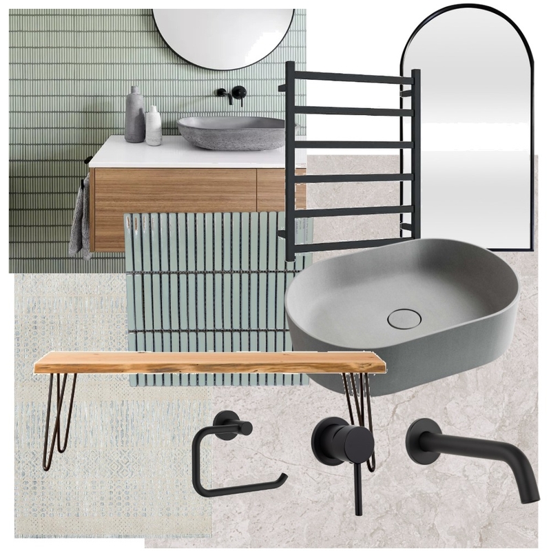 ET Sage black concreate Bathroom Mood Board by vanessa_VPM on Style Sourcebook