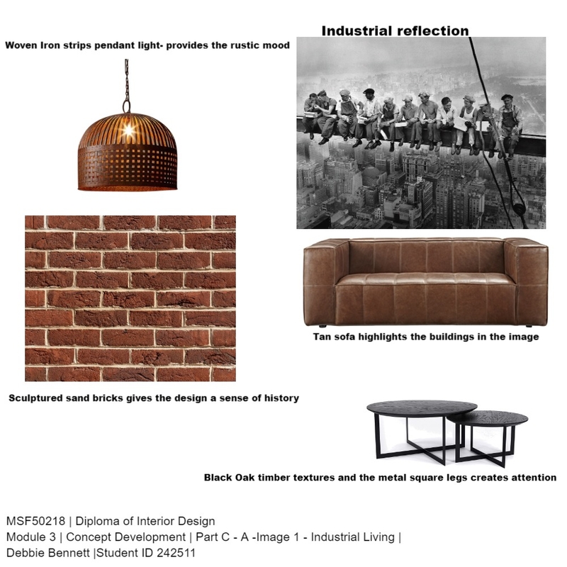 Industrial Living Room Mood Board by Refined By Design Pty Ltd on Style Sourcebook