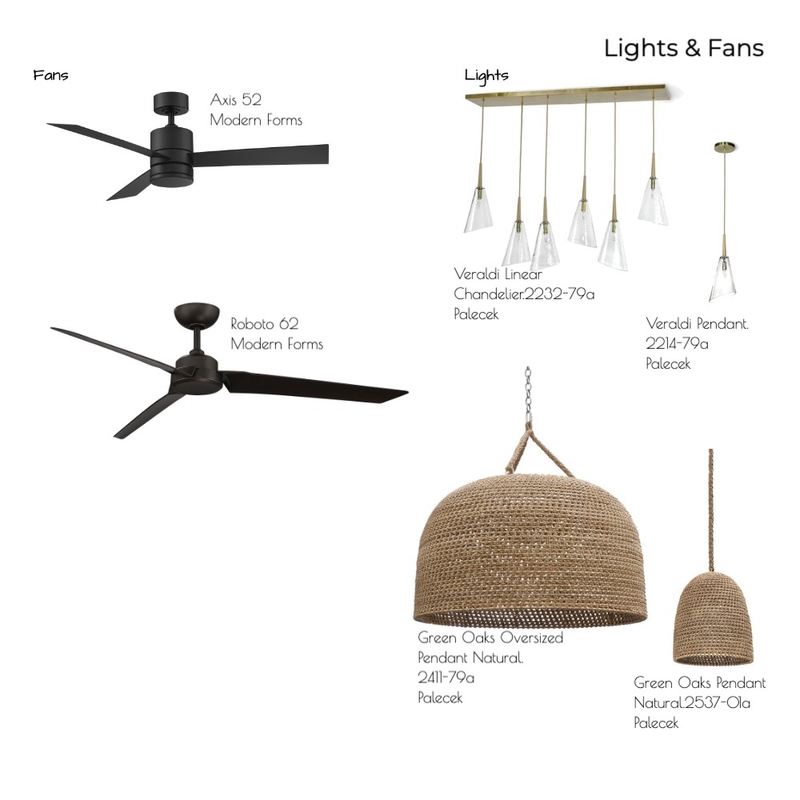 15E Lights and Fans Mood Board by Noelia Sanchez on Style Sourcebook