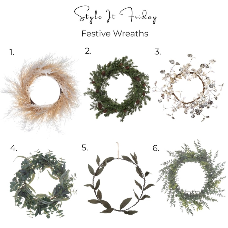 Style It Friday: Festive Wreaths Mood Board by Bridgid Collard on Style Sourcebook