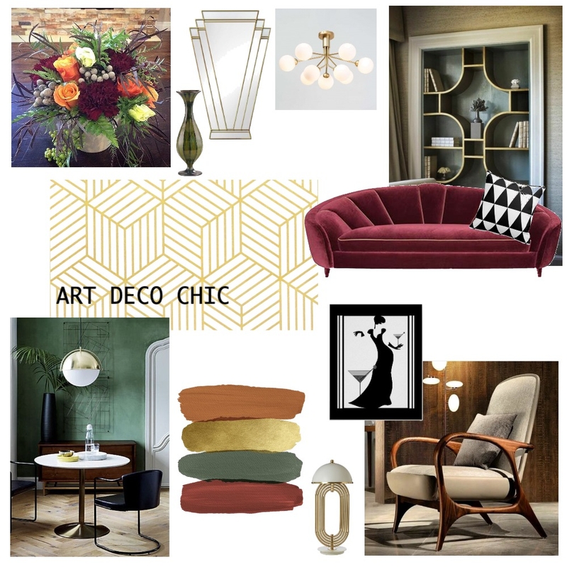 Art Deco Chic Livingroom Mood Board by SigridvdWal on Style Sourcebook