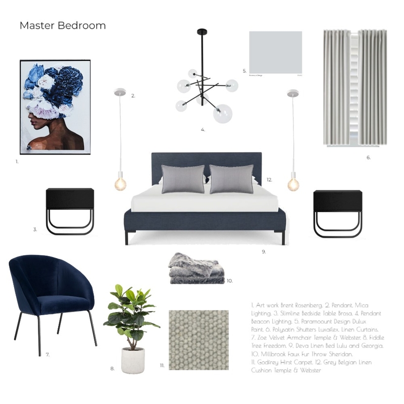 Master Bedroom Mood Board by Ngribble on Style Sourcebook