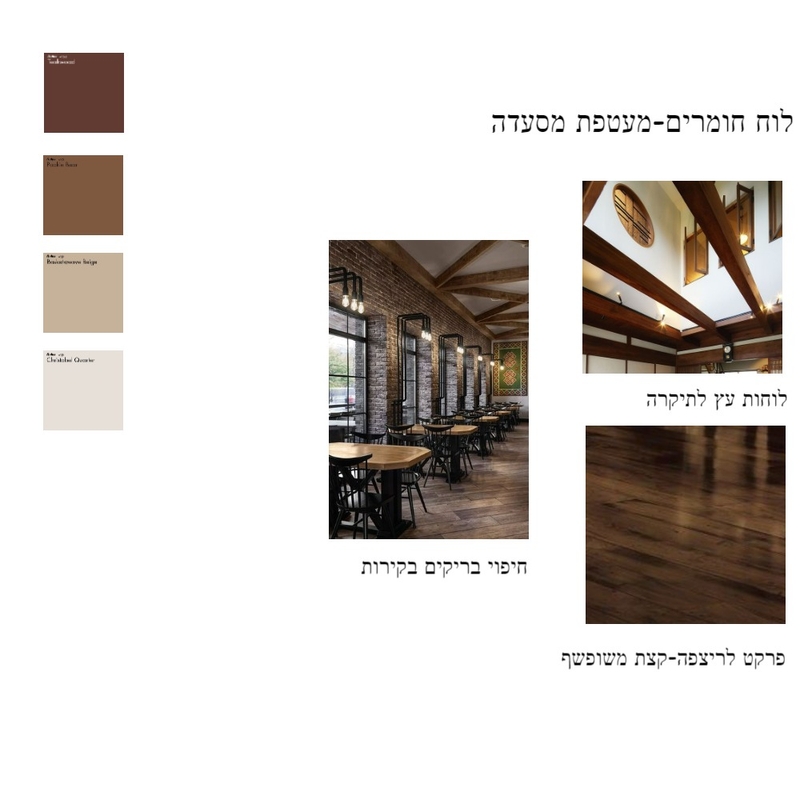 מסעדה-לוח חומרים Mood Board by Dganit on Style Sourcebook