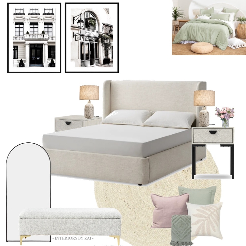 Sage bedroom Mood Board by Interiors By Zai on Style Sourcebook