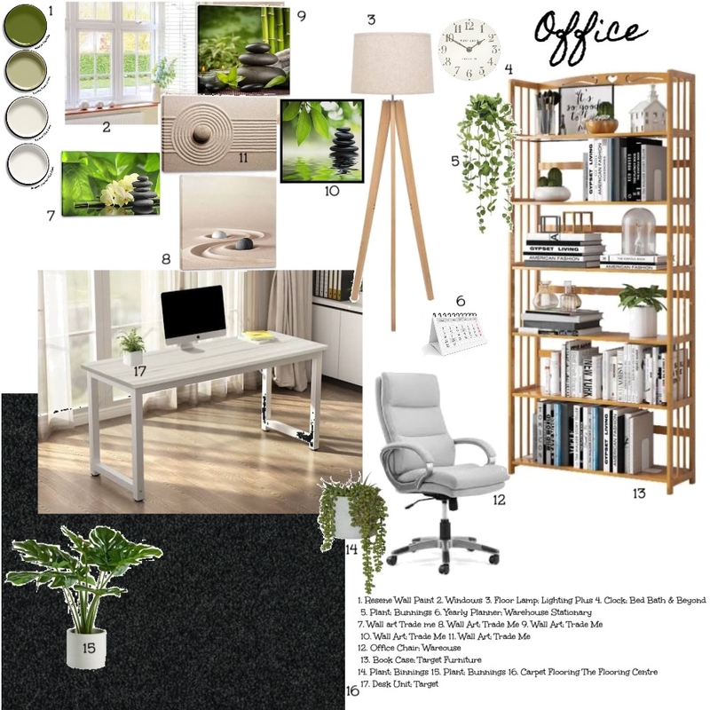 office Mood Board by Nicky Crowe on Style Sourcebook