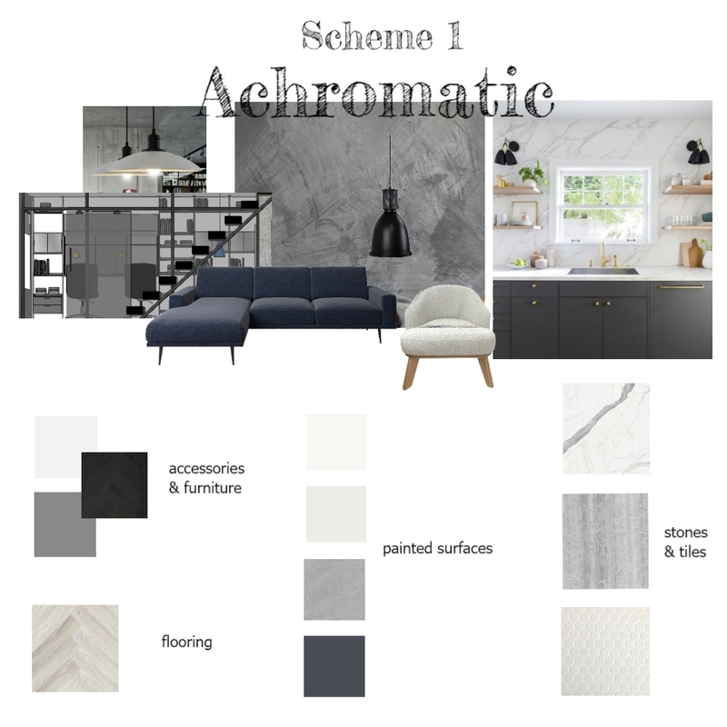 Achromatic Mood Board by Sylwia on Style Sourcebook