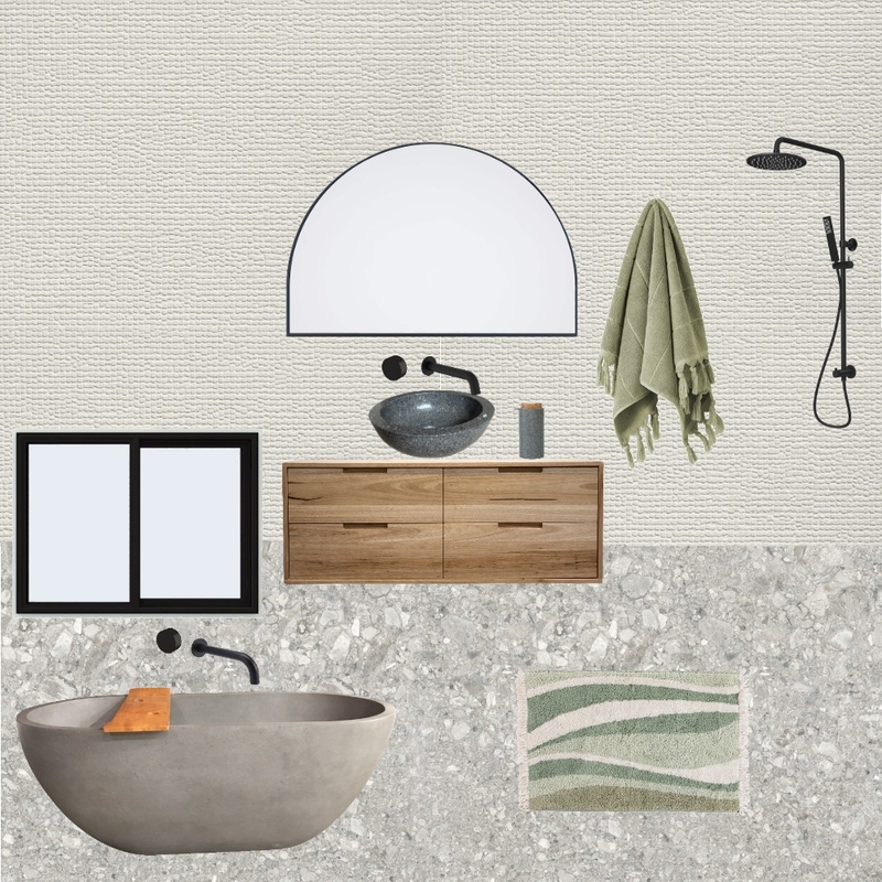 earthy bathroom Mood Board by Emma Hurrell Interiors on Style Sourcebook