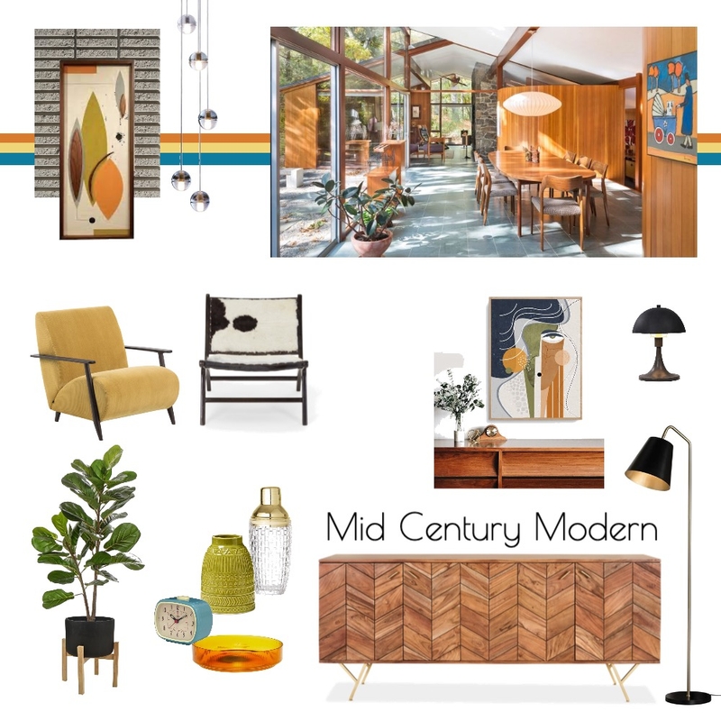 Mid Century Modern 3 Mood Board by Styling with Sandi on Style Sourcebook