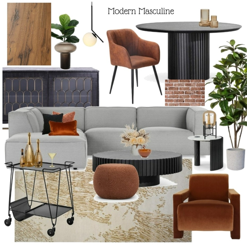 Modern Masculine Mood Board by Richard Howard on Style Sourcebook