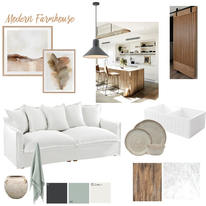 Modern Farmhouse Mood Board by Tegan Interiors on Style Sourcebook