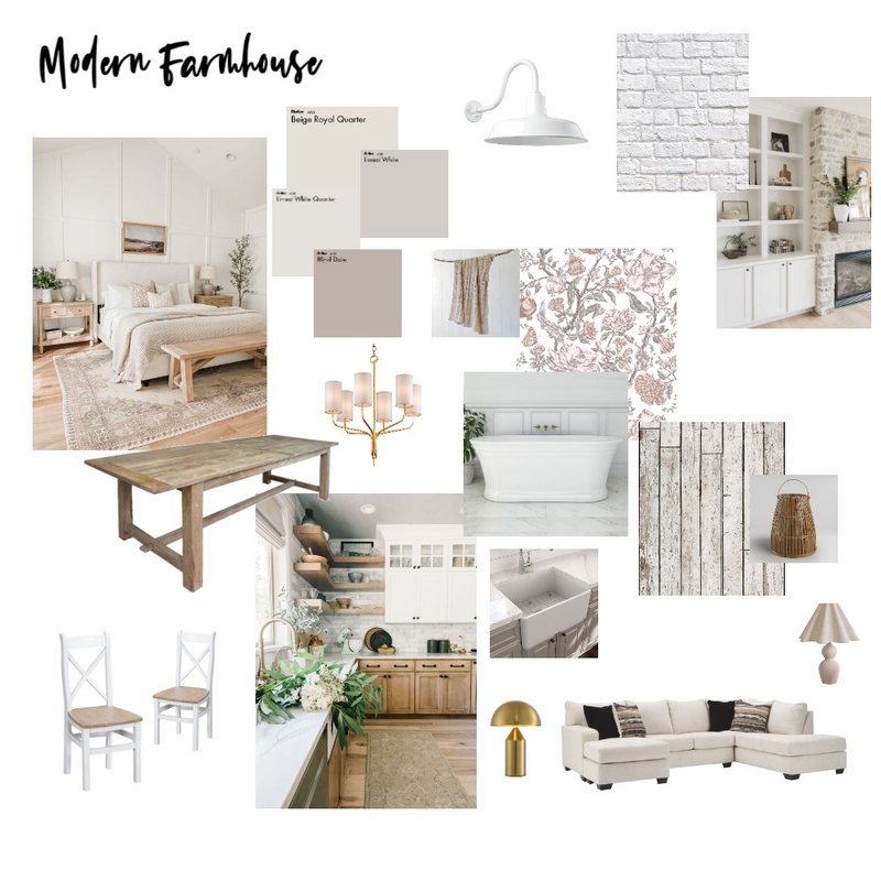 Modern Farmhouse Mood Board by Nora Nivens on Style Sourcebook