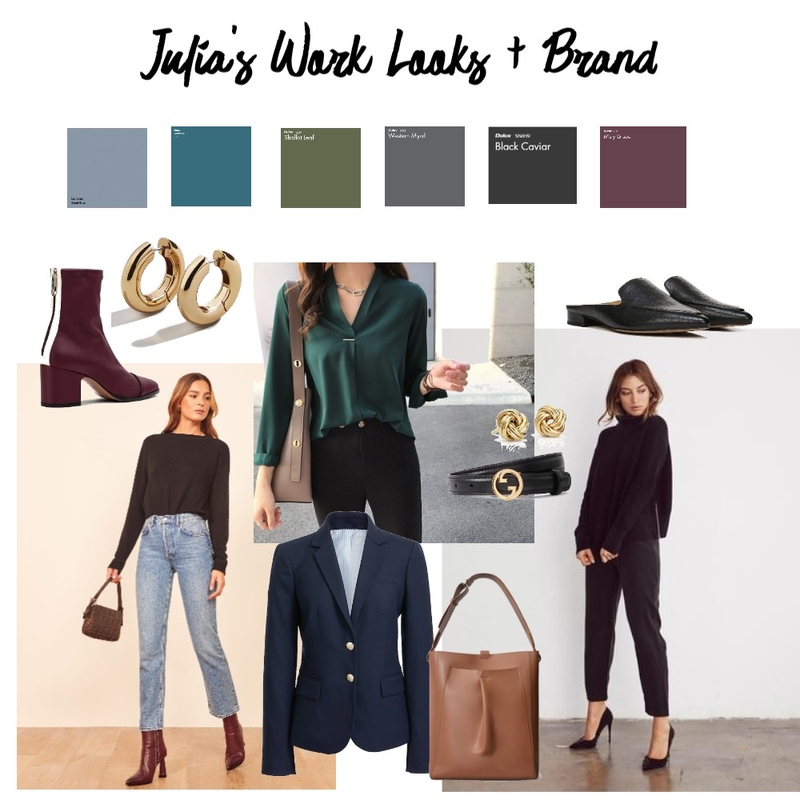 Julia's Work Looks + Brand Board Mood Board by Lauren Thompson on Style Sourcebook