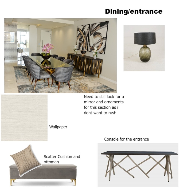 Dining/ Entrance Houghton Mood Board by DECOR wALLPAPERS AND INTERIORS on Style Sourcebook