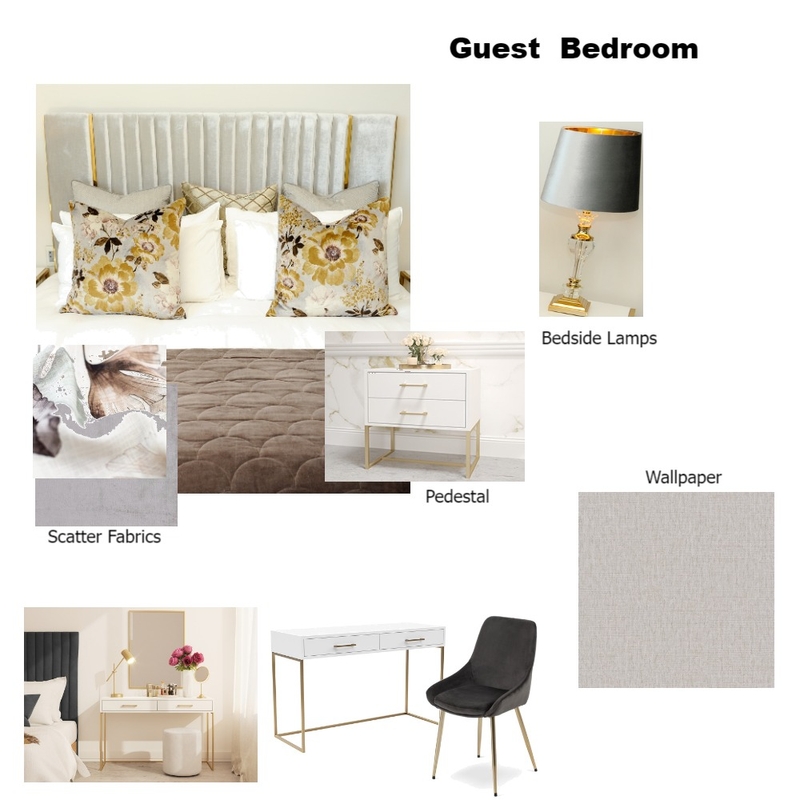 Guest bedroom Houghton Mood Board by DECOR wALLPAPERS AND INTERIORS on Style Sourcebook