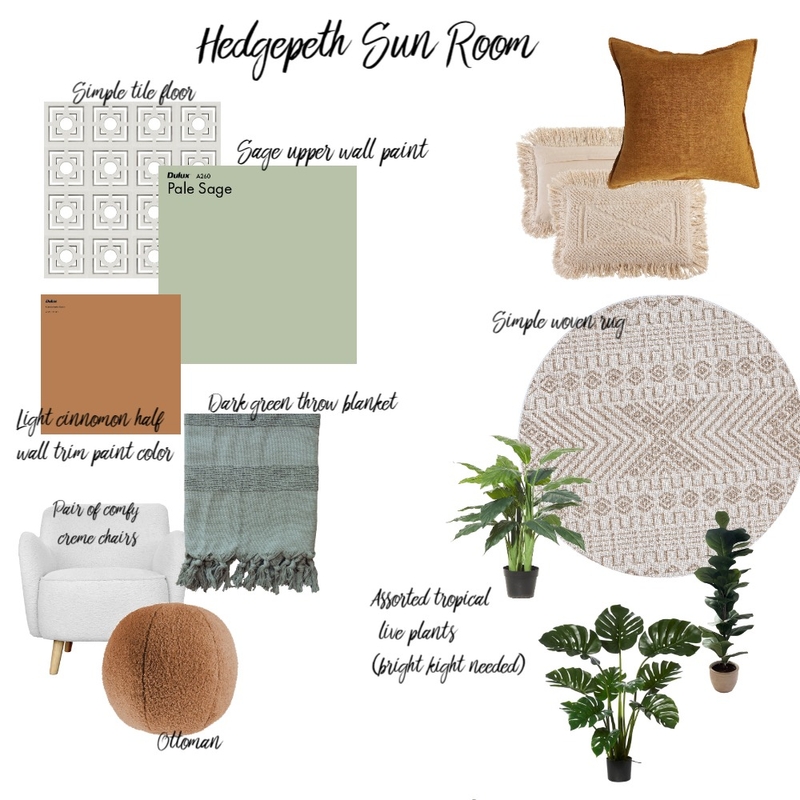 Hedgepeth Sun Room Mood Board by sienhedge on Style Sourcebook