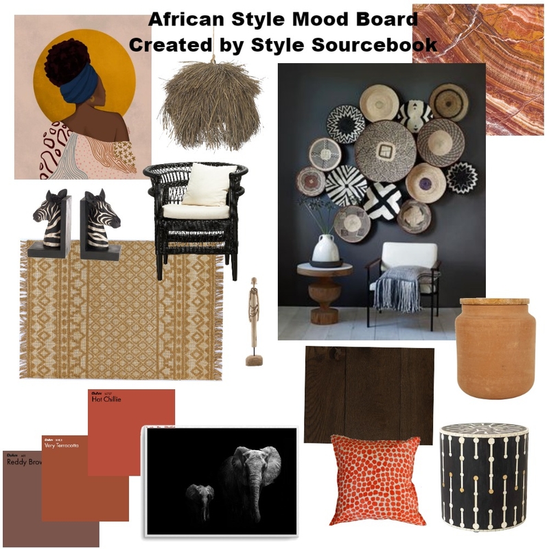 African Style Mood Board by Nikshodgson Interior Designs on Style Sourcebook
