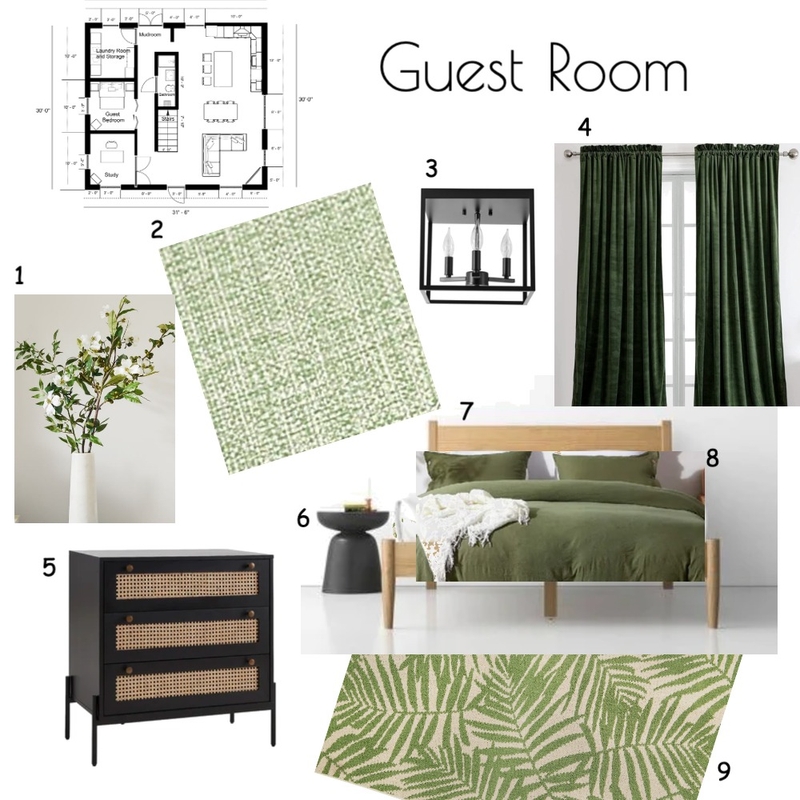 Module 9 - Guest Room Mood Board by ashleystewart on Style Sourcebook