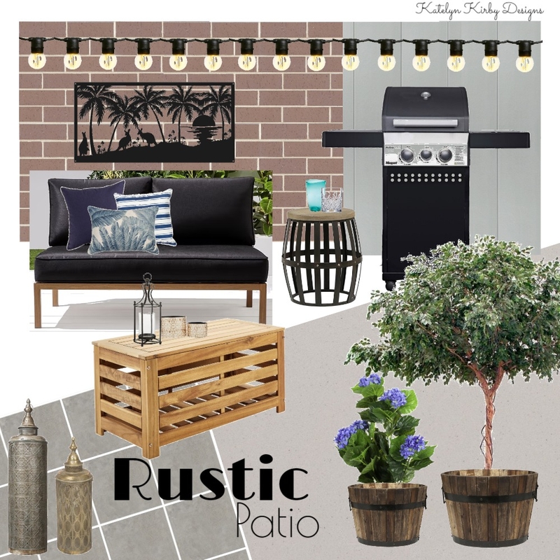 Rustic Patio Mood Board by Katelyn Kirby Interior Design on Style Sourcebook