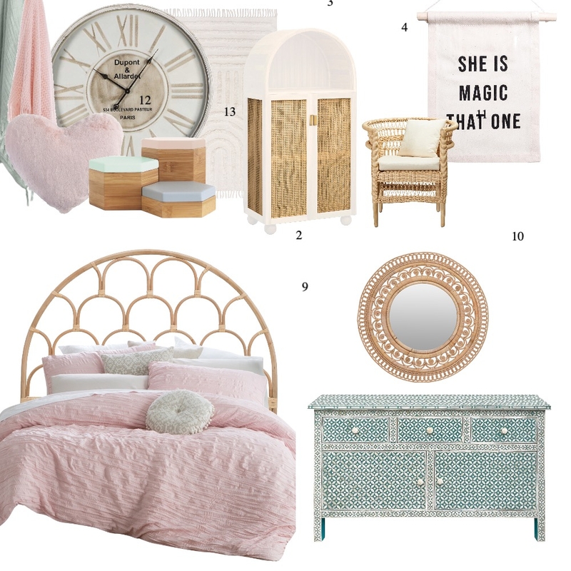 GIRLS BEDROOM Mood Board by pattern arrangements on Style Sourcebook