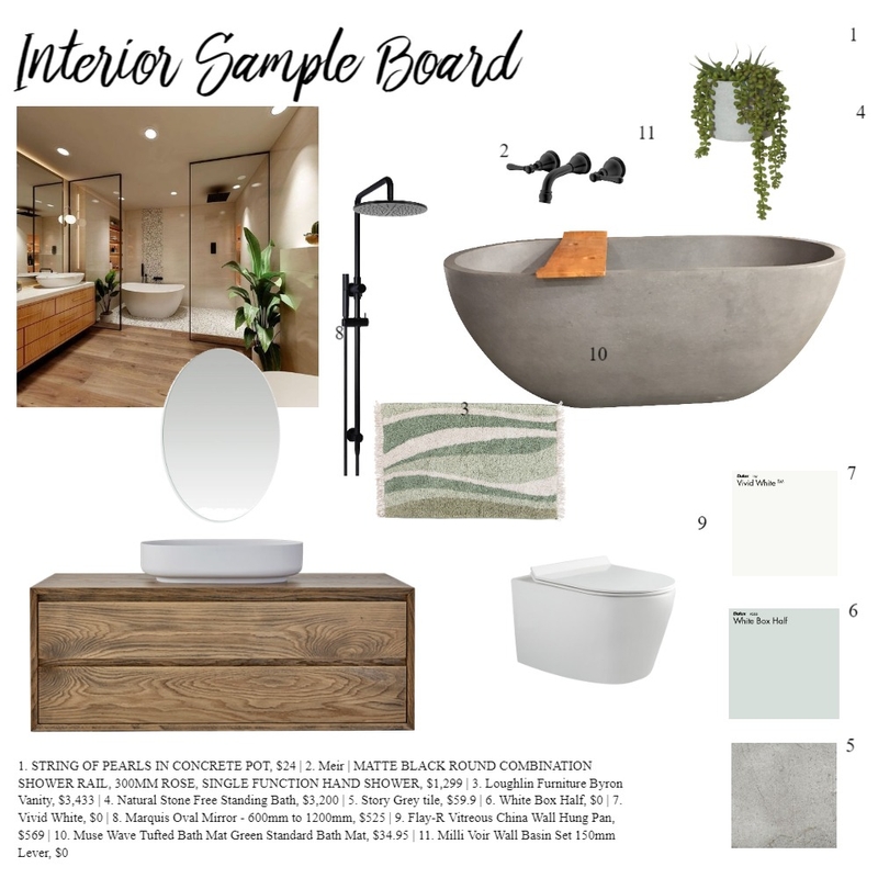 Bathroom Mood Board by delsamra on Style Sourcebook