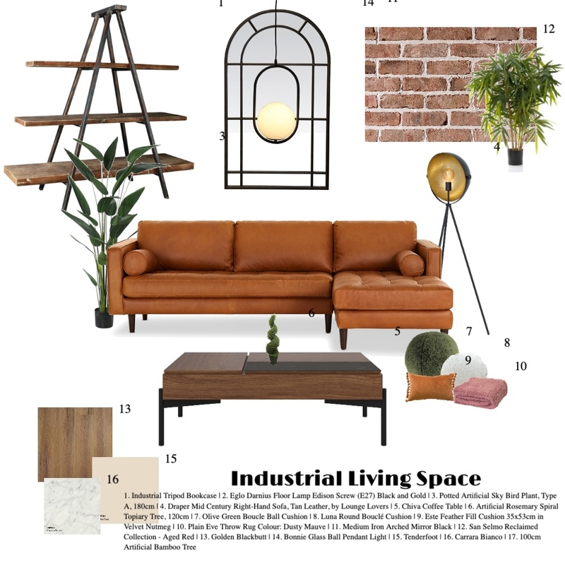 Industrial loft living Mood Board by lashadh on Style Sourcebook