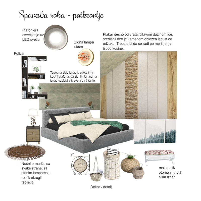 Spavaća soba - potkrovlje Mood Board by Fragola on Style Sourcebook