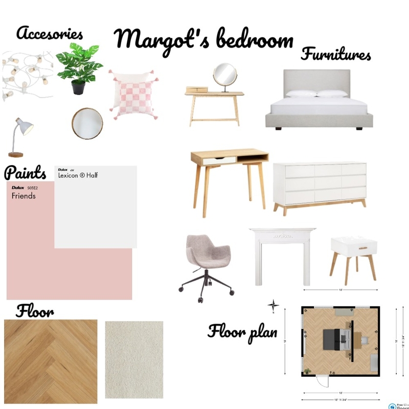 Margot's bedroom Mood Board by MargotLR on Style Sourcebook