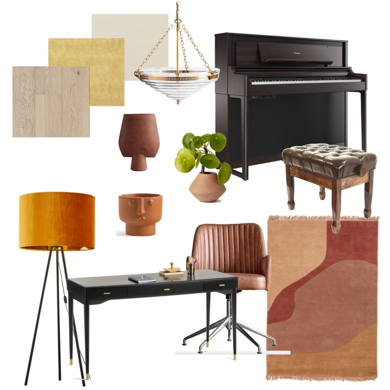 Home Office Sample Board Mood Board by Studio Conker on Style Sourcebook