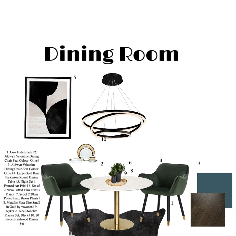 Dining Room Mood Board by BrittneyFarivar91 on Style Sourcebook