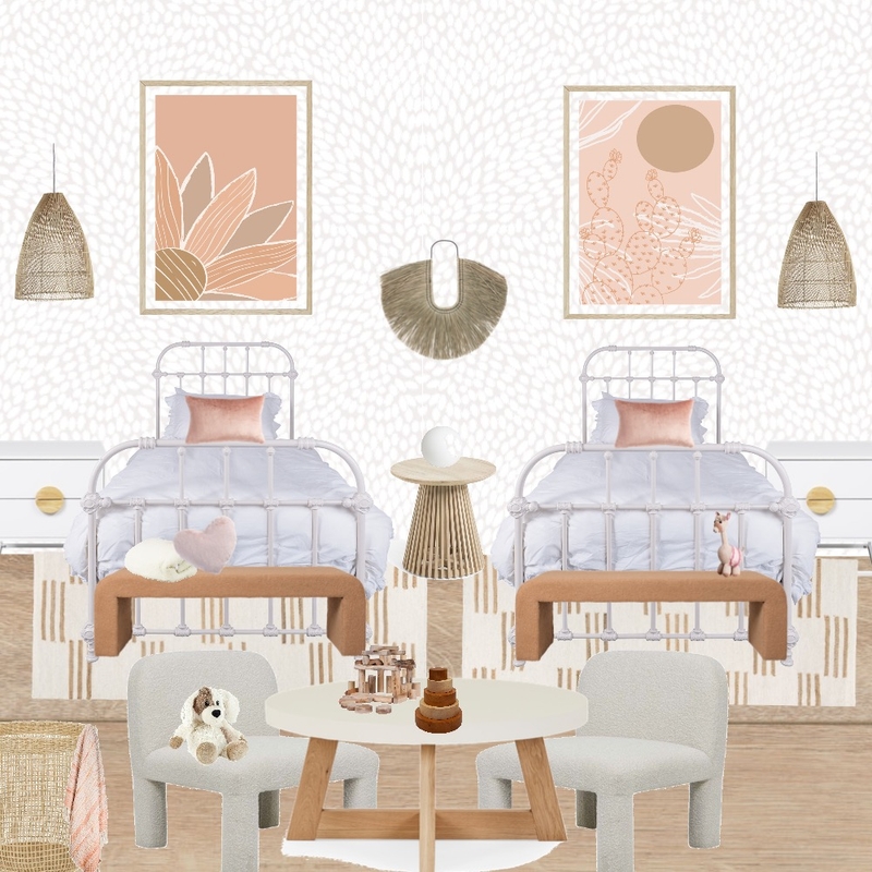 twin girls room Mood Board by Five Files Design Studio on Style Sourcebook