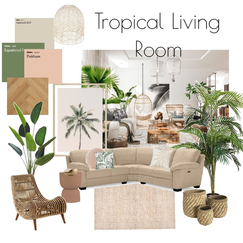 Tropical Living Room Mood Board by caroline_l on Style Sourcebook