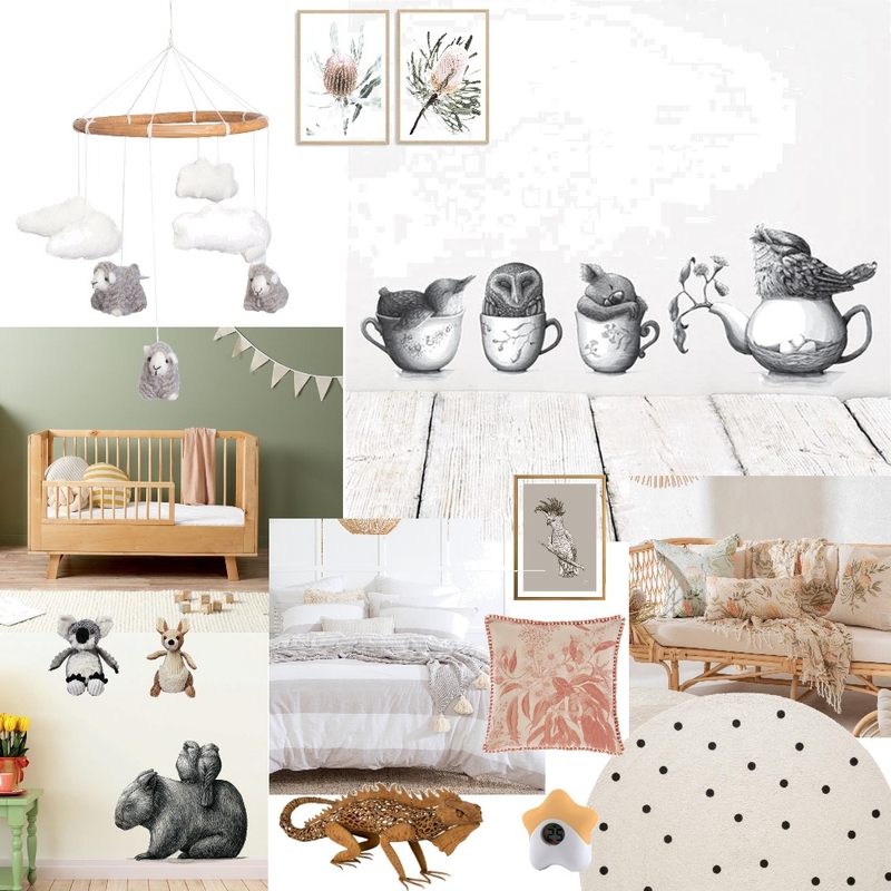 Australiana Nursery Mood Board by LJ Rees Interiors on Style Sourcebook