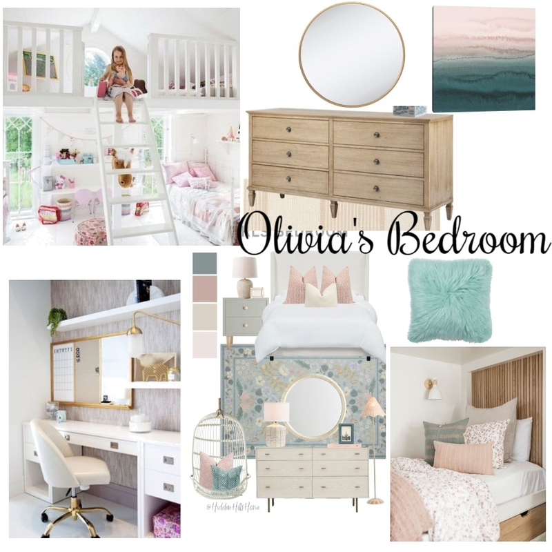 Olivia's Bedroom Mood Board by Carla Dunn Interiors on Style Sourcebook