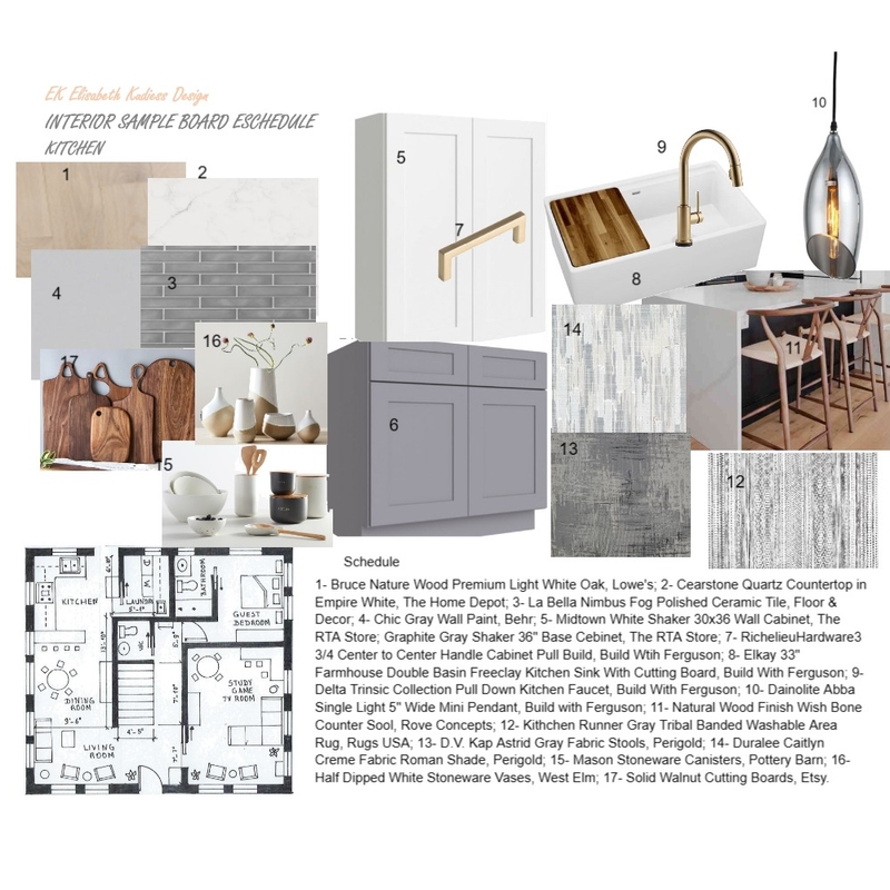 Kitchen mood board schedule final Mood Board by LisaUS on Style Sourcebook