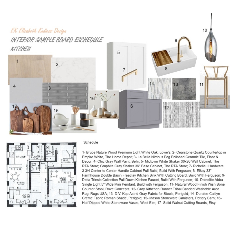 Kitchen mood board schedule final Mood Board by LisaUS on Style Sourcebook