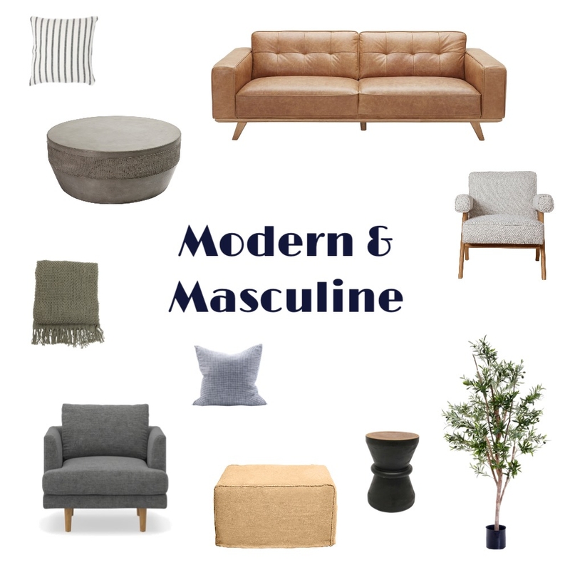 Modern & Masculine Mood Board by ryanhatch on Style Sourcebook