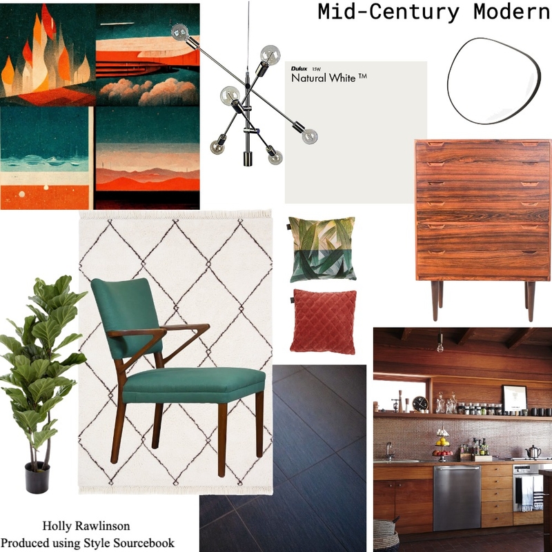 Mid-Century Modern Mood Board by Holly Rawlinson on Style Sourcebook