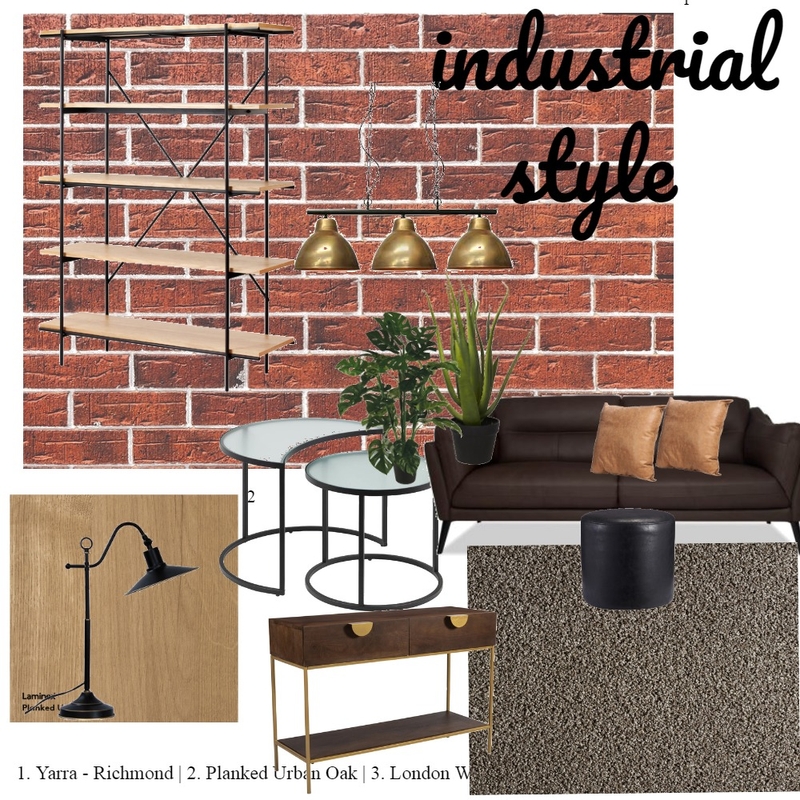 industrial style Mood Board by guenis sama on Style Sourcebook