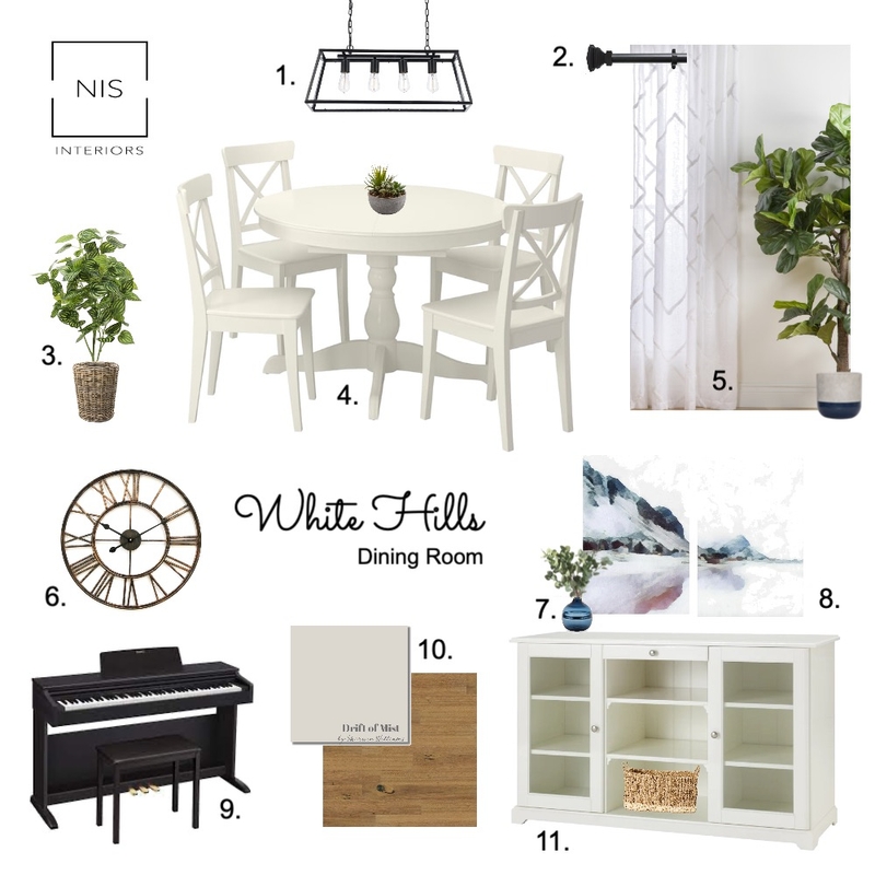 White Hills Dining Room w num Mood Board by Nis Interiors on Style Sourcebook