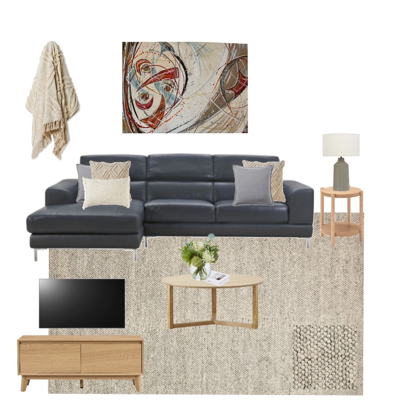 Open plan living- Lounge with clients leather sofa Mood Board by C Inside Interior Design on Style Sourcebook