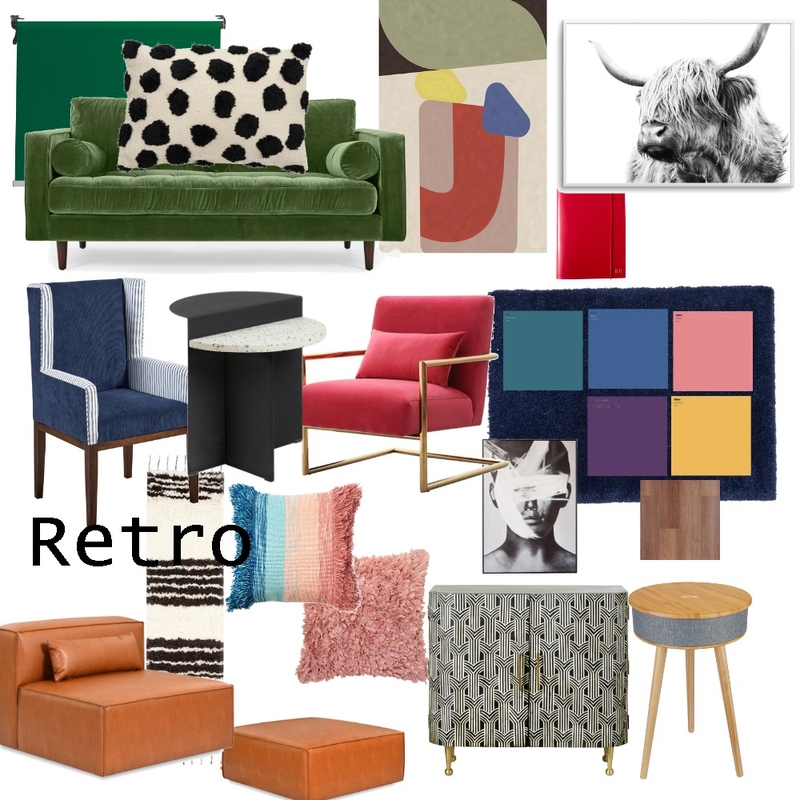 Retro Mood Board by Tammy on Style Sourcebook