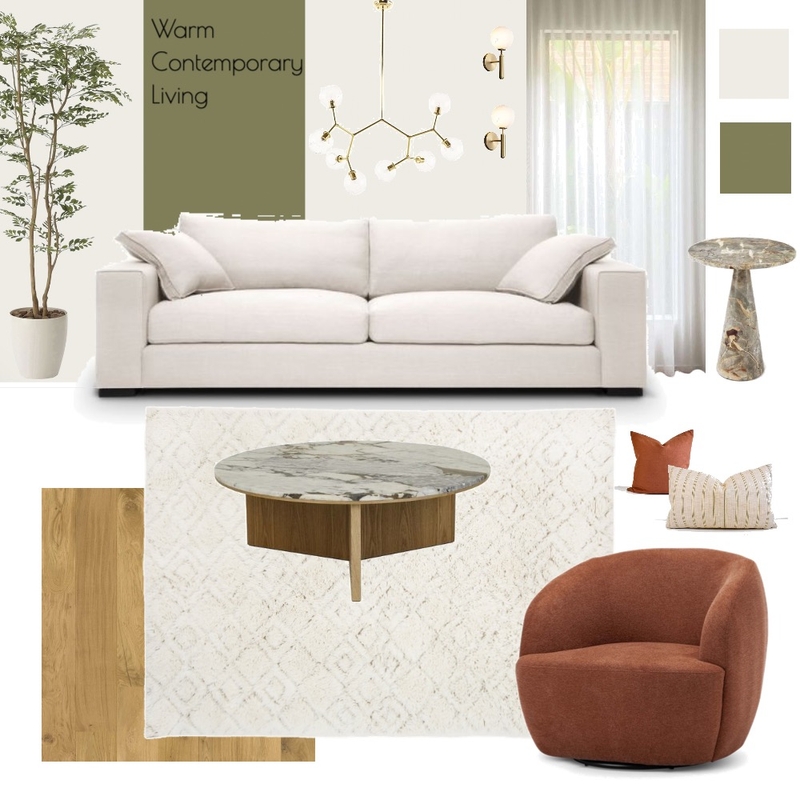 Warm Contemporary Living Mood Board by Gorana on Style Sourcebook