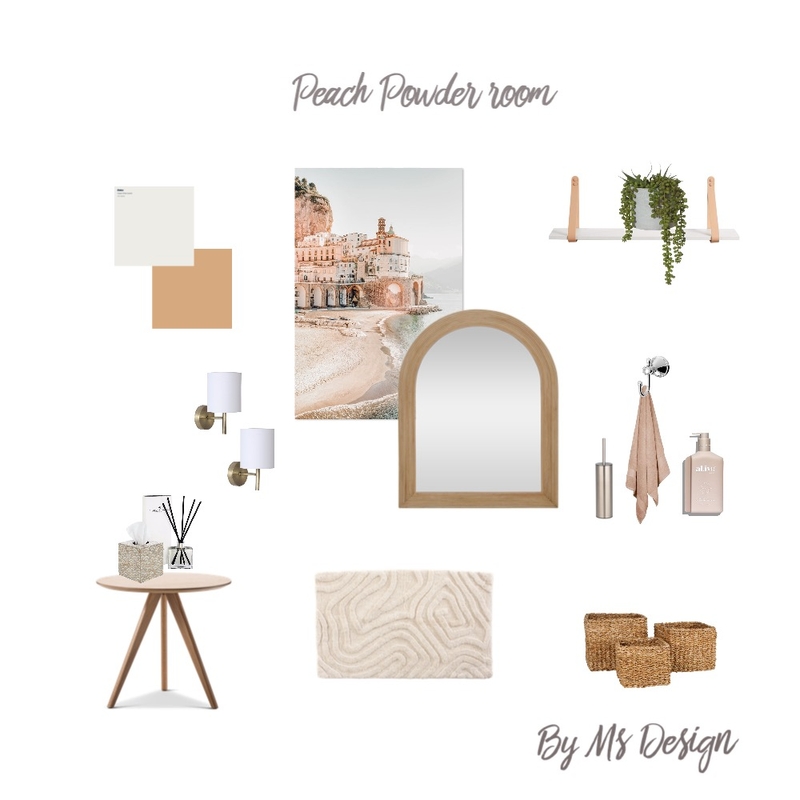 Peach Powder Room Mood Board by MSUDJANA on Style Sourcebook