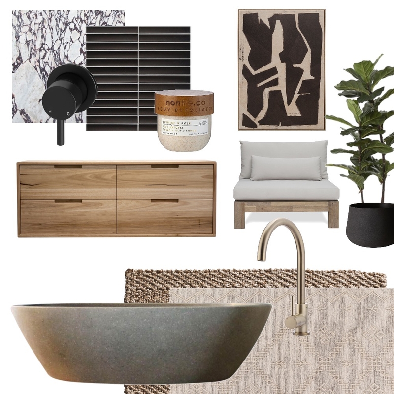 Japandi bathroom Mood Board by Oleander & Finch Interiors on Style Sourcebook