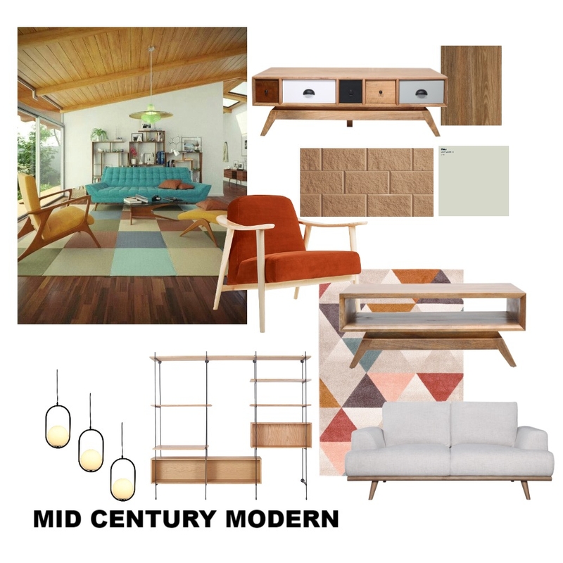 MID CENTURY  MODERN Mood Board by sorina on Style Sourcebook