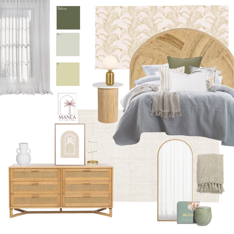 Coastal Guest bedroom Mood Board by Manea Interior Design & Styling on Style Sourcebook