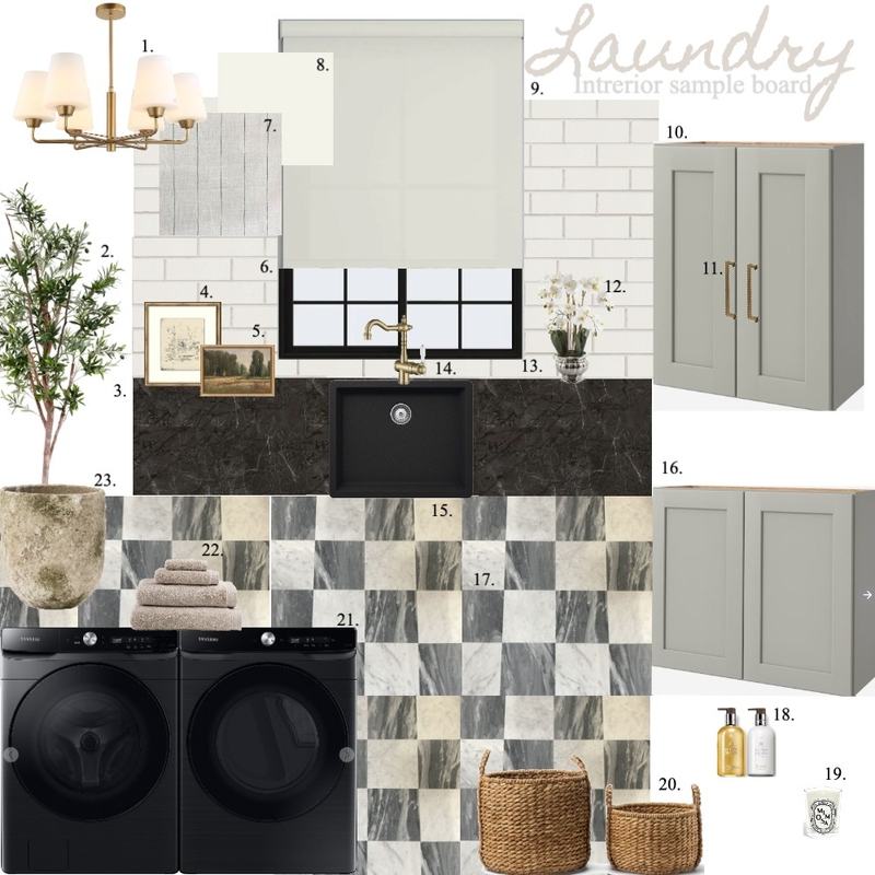 Laundry Sample Board Mood Board by Tiffany Hendricks on Style Sourcebook