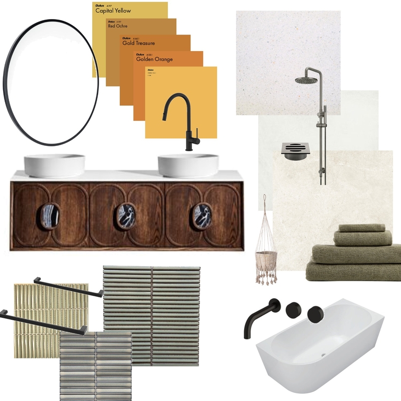 Warm tones bathroom renovation Mood Board by AT46 on Style Sourcebook